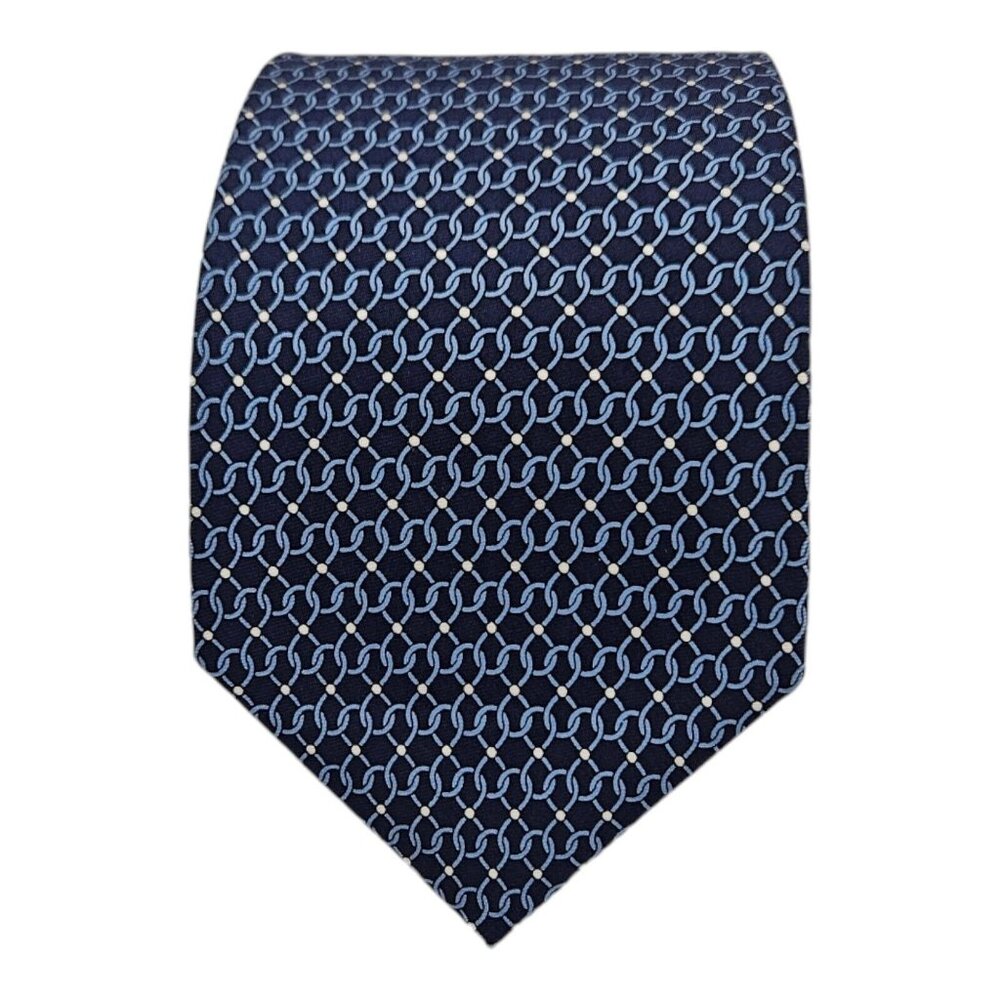 BROOKS BROTHERS Blue Rope Knot Silk Tie USA 60"/ 3.6" EC